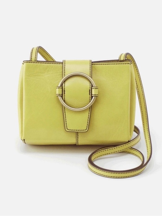 HOBO Handbags - HOBO NWT Elan Leather Crossbody in Lemongrass Yellow Rare